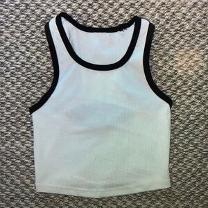 Kids White and Black Tank Top